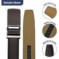 thumbnail image 2 of Nelbons Men's Leather Belt Fashion Buckle Ratchet Belt 30mm 1 1/8",replacement belt, 2 of 14