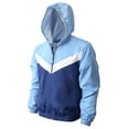 thumbnail image 3 of Ma Croix Mens Two Tone Hoodie Windbreaker Lightweight Slim Fit Quick Dry Outerwear Jacket, 3 of 5