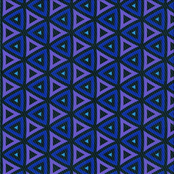 Ahgly Company Indoor Square Patterned Sapphire Blue Area Rugs, 6' Square