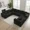 Black, variant on VERDECORE 139'' Boneless Cloud Sectional Couch, Deep Seat, No Assembly for Living Room