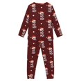 thumbnail image 3 of Renewold HO-HO-HO Pajamas for Kids Christmas Santa Hat Lounge Wear Pullover Tops Sleepwear Long Pants Matching Set Elastic Personalized Indoor Pjs Size 7-8, 3 of 5
