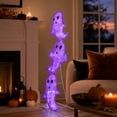 thumbnail image 4 of Magotan Halloween Decorations 3ft Halloween Ghost Decor Pre-Lit 65 LED Purple Light Halloween Cute Ghost Outdoor Decor for Garden Yard Home Party, 4 of 7