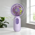 thumbnail image 6 of Lunxisen 4 Pcs Portable Handheld Personal Fan USB Rechargeable Battery Operated Three Speed Cooling for Travel Outdoor, 6 of 9