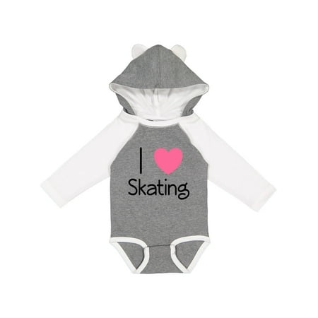 

Inktastic Roller Skate I Love Skating Gift Baby Girl Long Sleeve Bodysuit