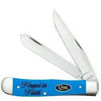 Case XX Knives Trapper Forged in Faith Light Blue Synthetic Pocket Knife