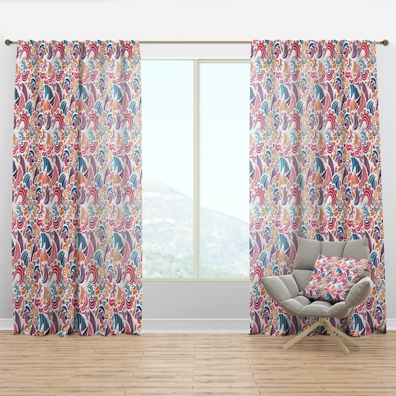 Designart 'Colorful Mosaic Pattern' Modern & Contemporary Curtain Panel
