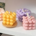thumbnail image 6 of XJGHHSY Scented Bubble Cube Candles for Home, Scented,2 Pcs 5.4 oz Soy Wax Aromatherapy Candle, Aesthetic Room Decor Cute Danish Pastel Large Decorative Shaped Candles Gifts,White, 6 of 8