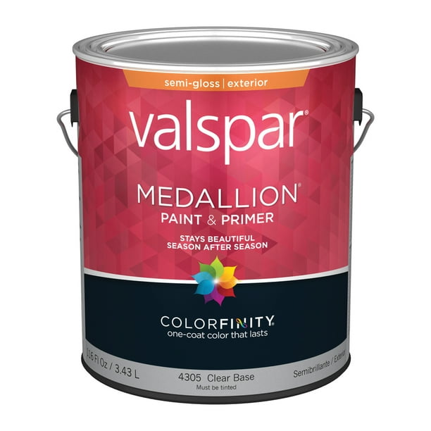 Valspar Medallion SemiGloss Clear Base Paint and Primer Exterior 1 gal