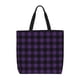thumbnail image 1 of Fotbe Purple Black Plaid Bolsa Tote con Estampado para Mujer, Bolsos con Cremallera, Bolsa de Hombro Casual de Gran Capacidad con Bolsillos Internos, 1 of 7