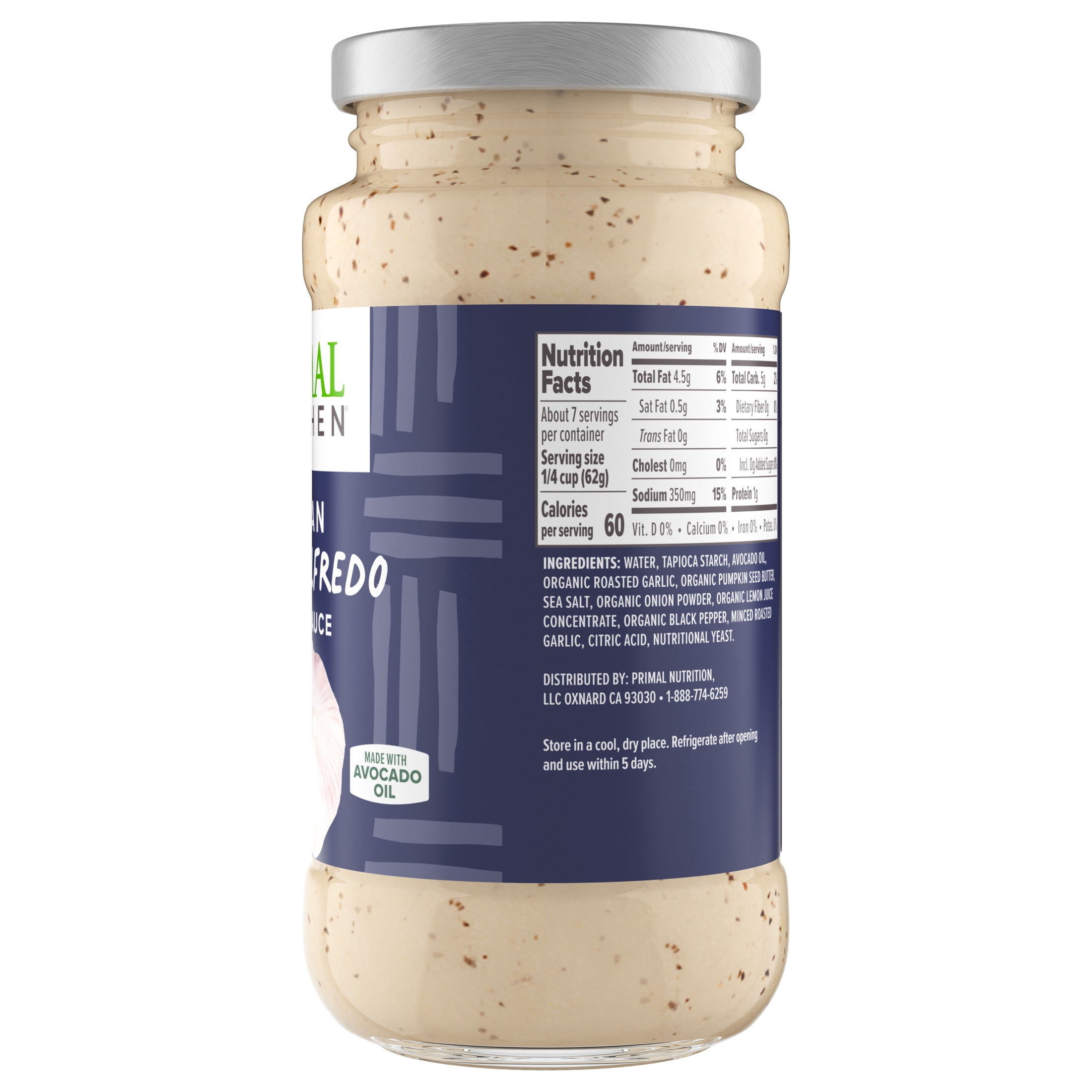 Primal Kitchen No Dairy Garlic Alfredo Sauce 15 oz