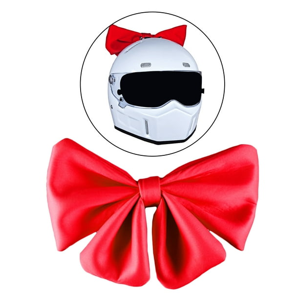 Casco de motocicleta DYNWAVEMX Mariposa Nudo Motocross cara accesorio de decoración para casco de mujer 25cm rojo Nudo de cosplay
