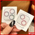thumbnail image 2 of WUJU Glitter Clear Full Cover Protector De Lente De Cámara Compatible Para iPhone 11 12 13 Pro Max mini 9H Cubierta Protectora De Vidrio Templado, 2 of 4