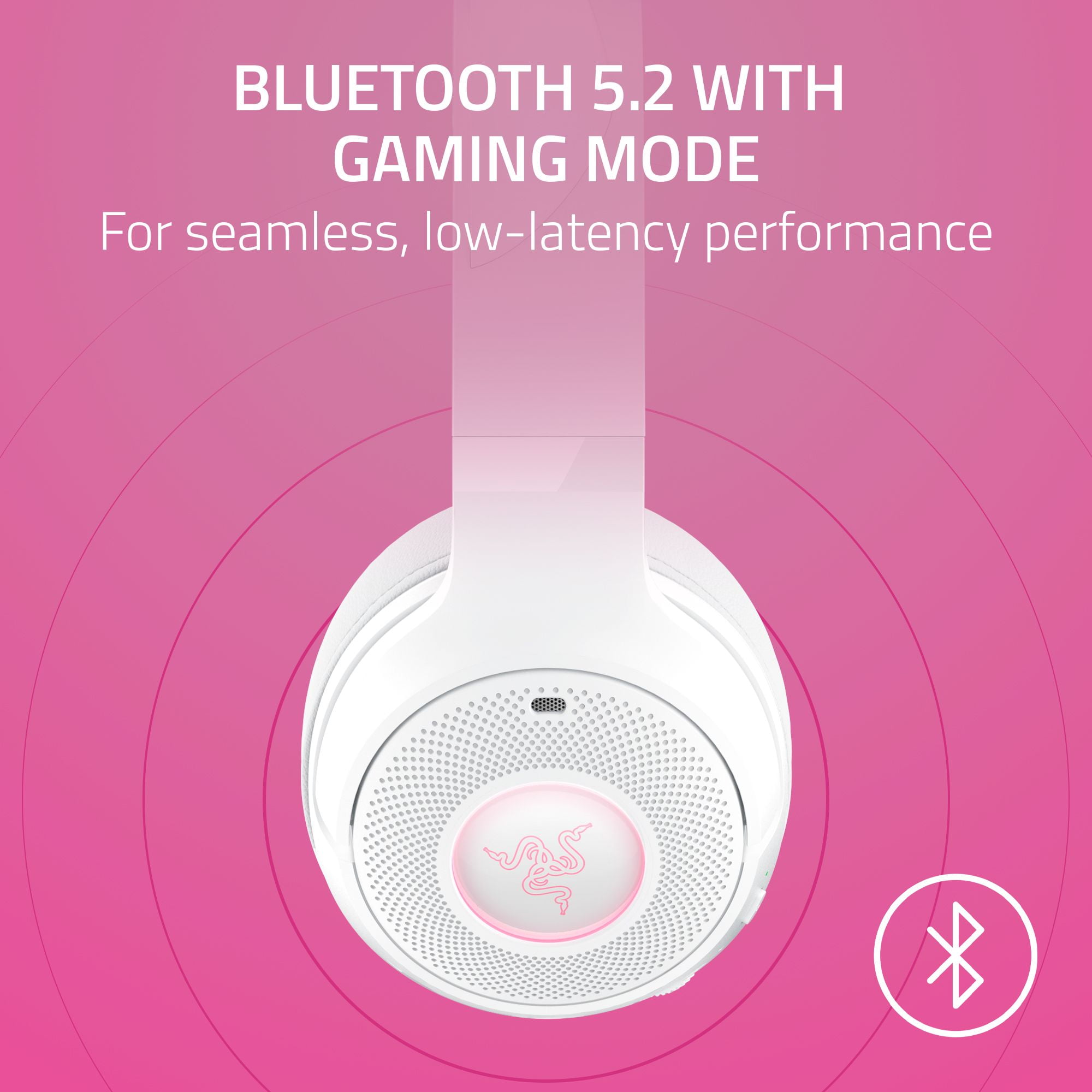Razer Kraken Kitty V2 Wireless Bluetooth Chroma Headset, White