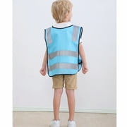 GOGO Kid Reflective Running Vest / Safety Vests With Elastic Waistband, Preschool Uniforms-neonOrange-CHILD