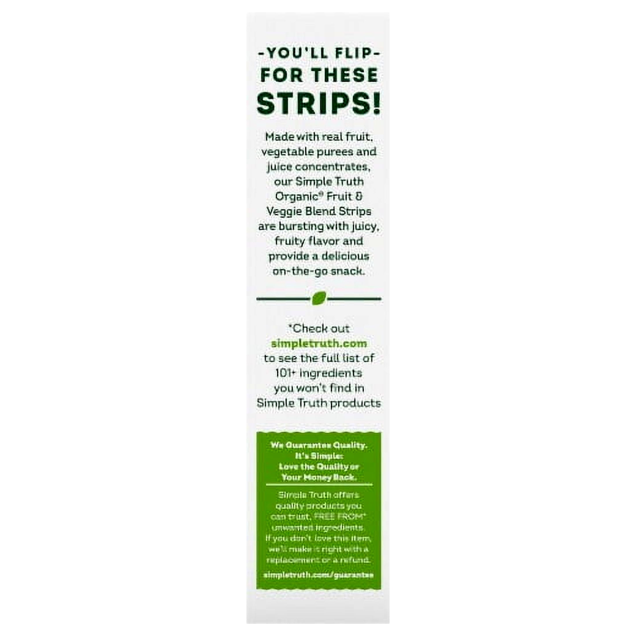 2X - Simple Truth Organic Raspberry & Blueberry Fruit & Veggie Strips 8 ct / 0.5 oz