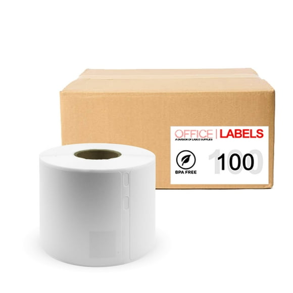 100 Rolls of 30323 Compatible Shipping Labels for DYMO 2-1/8" X 4" (54mm x 102mm)