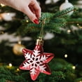 thumbnail image 6 of PEIBang 6 Pcs Christmas Ornaments Set,Glitter Star Ornaments for Christmas Tree,Red and White Hanging Star Ornaments for Xmas Tree Holiday Party Decor, 6 of 6