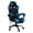 Black & Blue, variant on Frovlni Ergonomic Gaming Chair with Footrest for Adults, Height Adjustable High Back Reclining PU Leather Office Chair with Headrest and Lumbar Support, Black & Red