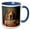 Blue/White, variant on 3drose, Basset Hound Royal Portrait Canine Majesty, 11oz Magic Transforming Mug