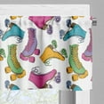 thumbnail image 3 of Ambesonne Vintage Valance Pack of 2, Roller Skates Pattern Art, 42"X12", Multicolor, 3 of 5