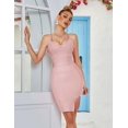 thumbnail image 5 of Women's Strap Bandage Dress Strap Mini Bodycon Wedding Guest Dresses Cocktail Club Party Formal Gowns, 5 of 8