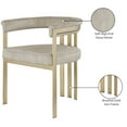 thumbnail image 2 of Meridian Furniture Marcello Stone Velvet Dining Chair (Set of 2), 2 of 7
