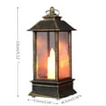 thumbnail image 3 of Vikakiooze Solar Lantern Outdoor,Garden Hanging Lantern Waterproof Flickering Flameless Christmas Decoration LED Wind Lantern Christmas Night Light Christmas Gift, 3 of 9