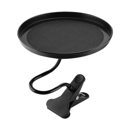 

Wiueurtly round Woven Mat TrayDrink Car Non-SlipBlack Tray/Desk Food Tray AdjustableSnack 360º Home Decor