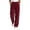 Wine, variant on Atkumj Corduroy Pants Women Comfortable Elastic High Waist Straight Leg Pants Casual Solid Color Loose Womens Travel Pants for Daily Wear S