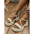 thumbnail image 2 of Women‘s Double Wearing Platform Wedge Sandals  2023 New Summer Style Beach Sandals  Roman Style Open Toe Slippers  Casual, 2 of 6
