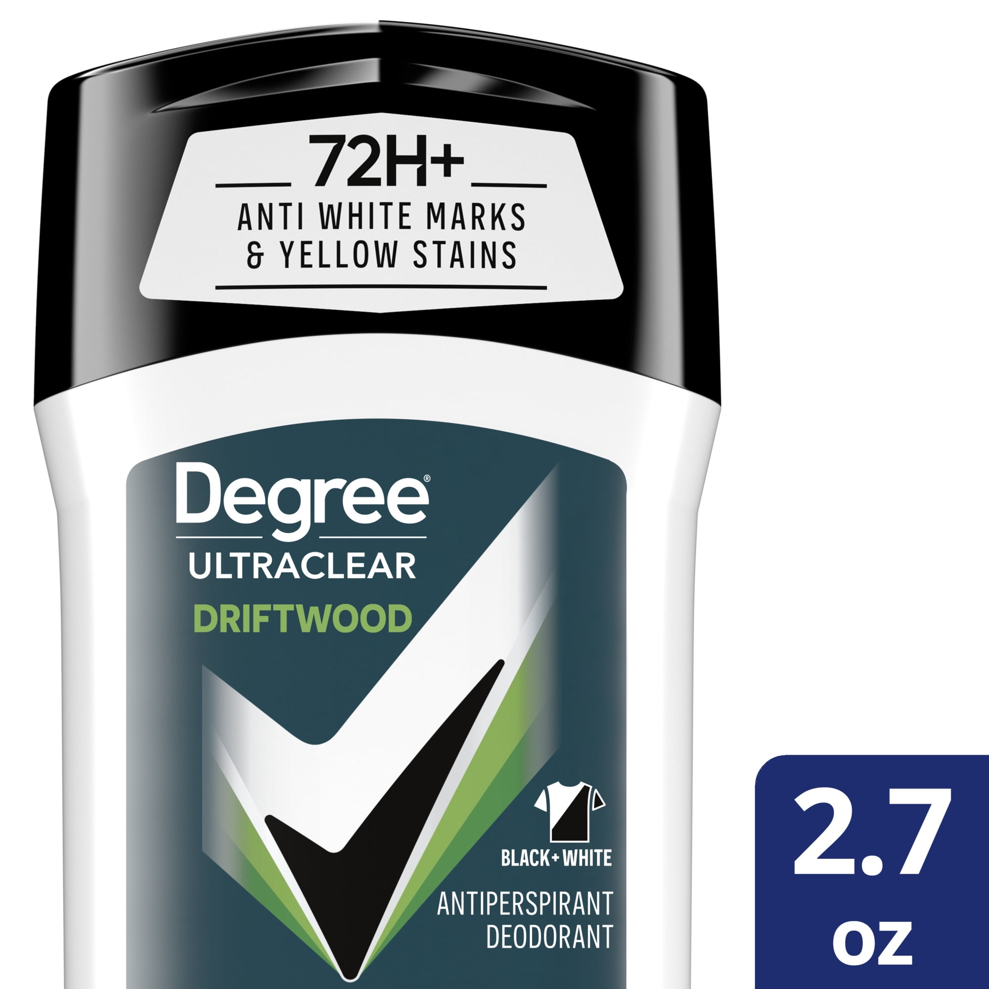 Degree Men UltraClear Antiperspirant Deodorant 72-Hour Sweat & Odor Protection Black+White Driftwood Antiperspirant For Men With MotionSense ...