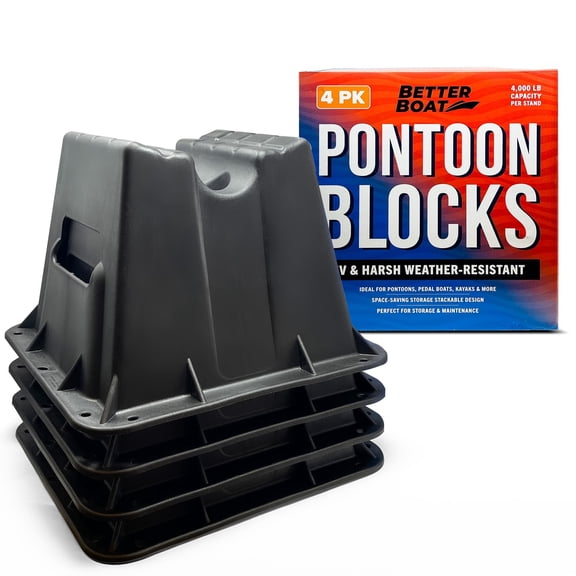 Better Boat Pontoon Boat Stands Pontoon Blocks Pontoon Boat Storage Blocks Set of 4 Stand for Winter Storage for Cabin Lift Warehouse Enclosures Winterizing Parts and Boating Accessories
