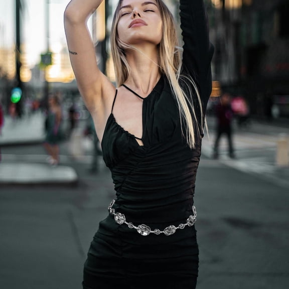 LOLIPPYY 1Set Flower Waist Chain Boho Belt For Women Layering Style In Finish