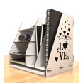 thumbnail image 3 of Wooden Office Desk Organizer Mail Rack for Desktop with Pen Holder White, 3 of 5