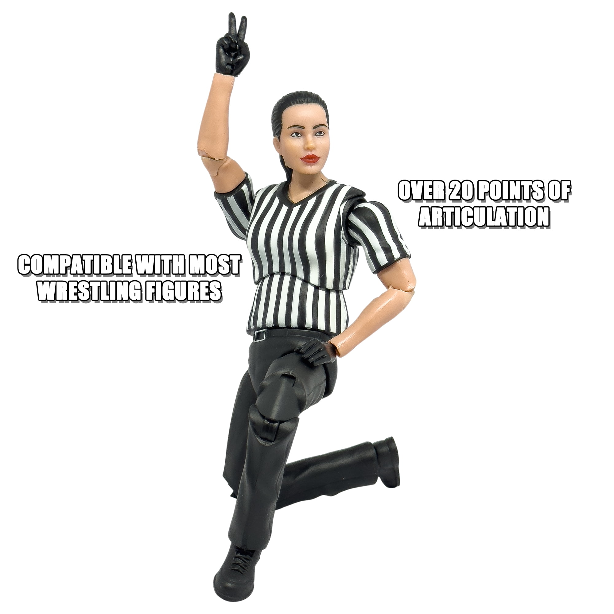Ultimate Female Referee With Deluxe Articulation for WWE & AEW Wrestling Action Figures