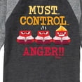 thumbnail image 3 of Inside Out - Must Control Anger -Toddler And Youth Raglan Graphic T-Shirt, 3 of 6