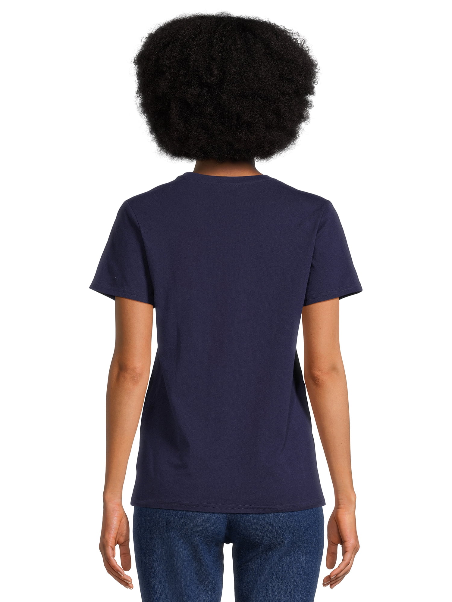 RealSize Women's Crewneck Tee with Short Sleeves, Sizes XS-XXXL