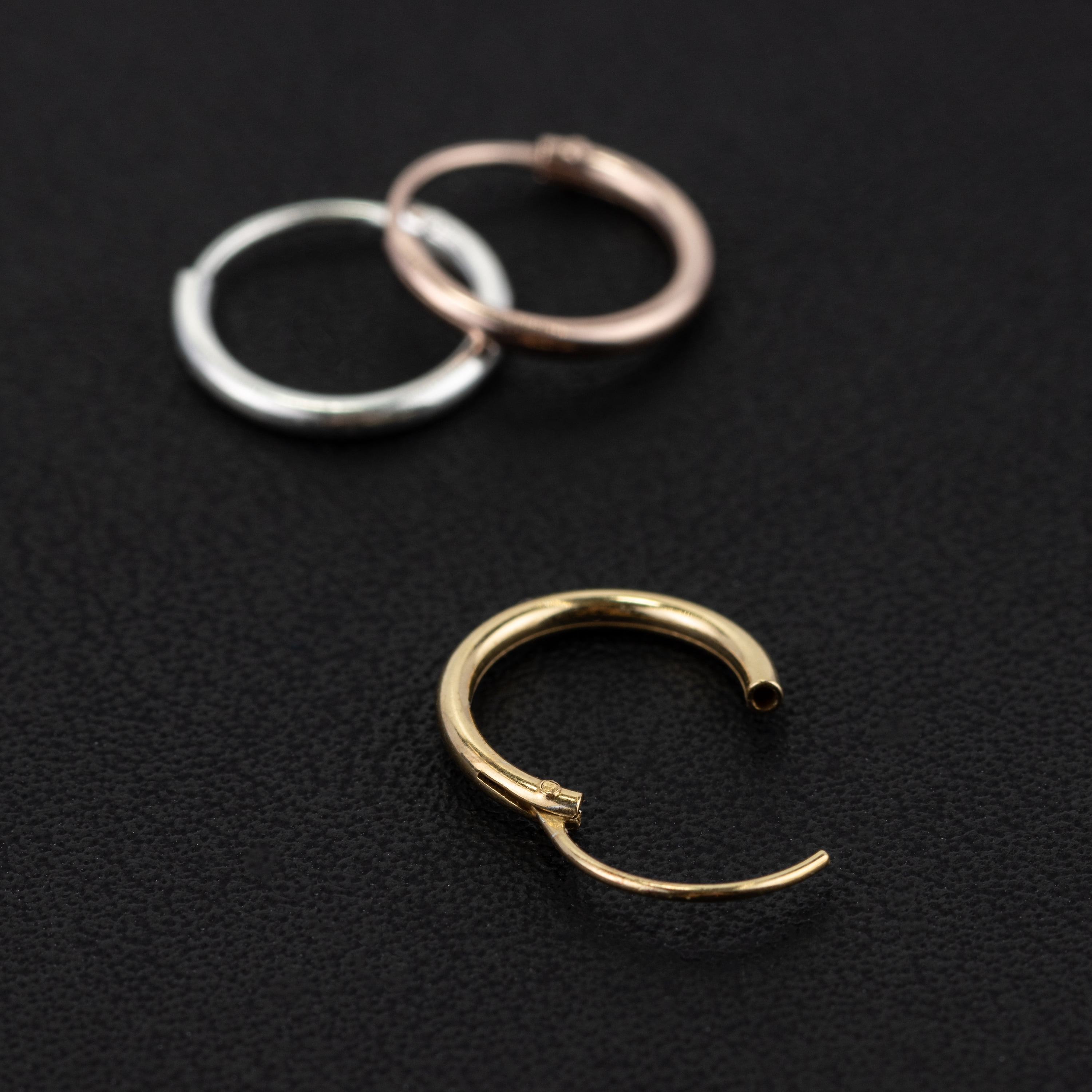 Claire's Mixed Metal Sterling Silver 22G Hoop Earrings