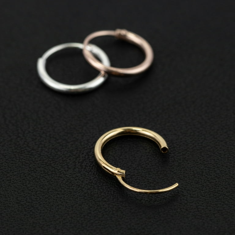 Claire's Mixed Metal Sterling Silver 22G Hoop Earrings Endless