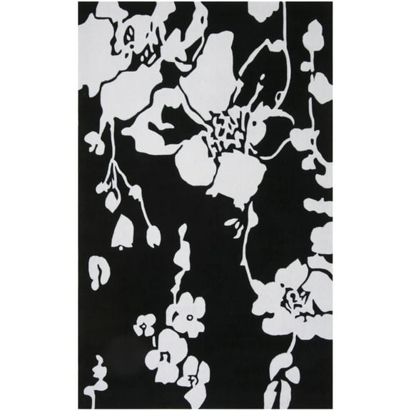 SAFAVIEH Modern Art MDA621B Handmade Black / Ivory Rug