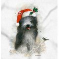 thumbnail image 2 of Cute Christmas Santa Claus Sheepdog Women's Graphic T Shirt Tees Brisco Brands S, 2 of 5