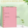 thumbnail image 2 of A5 6-Ring Binder Planner Refills Inserts Loose Leaf Paper 6-Hole, 50 Sheets/100 Pages, Blank(5-Color, 8.27x5.59 Inches), 2 of 7
