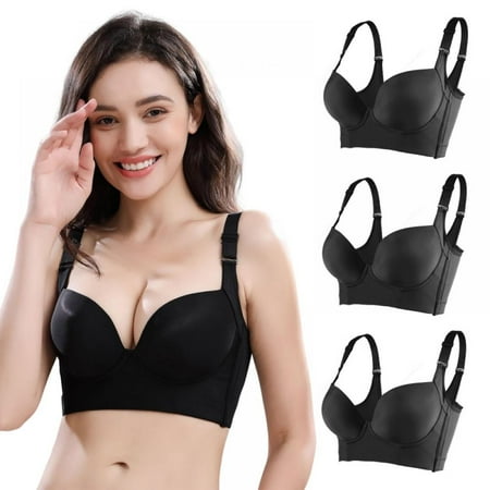 

Chumbo Bra Filifit Sculpting Uplift Bra Back Fat Bras for Women Bras no Underwire Fashion Deep Cup Bra Hides Back Fat Bras Pack of 3