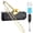 Lacquer Gold, variant on EASTROCK Bb Tenor Slide Trombone Golden B Flat Brass Plated 12.5mm diameter 200mm horn mouth with Hard Case Mouthpiece Gloves
