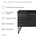 thumbnail image 2 of Annecy 48 in. Black Walnut Bathroom Vanity With Black Ceramic Sink Top, 2 of 13