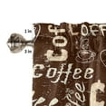 thumbnail image 6 of Retro Rustic Coffee Small Curtain Rod Pocket Short Curtains Half Drapes Partition Cabinet Door Window Curtains Home Decor, 6 of 6