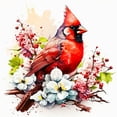 thumbnail image 1 of Pintura de diamante 5D DIY Kit de cardenales de taladro redondo completo decoración del hogar 40x40cm, 1 of 9