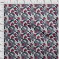 thumbnail image 4 of oneOone Cotton Jersey Pink Fabric Floral Retro Sewing Material Print Fabric By The Yard 58 Inch Wide, 4 of 5