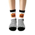 thumbnail image 2 of WHEANG Socks for Women Men Thick Warm Fuzzy Plush Slipper Socks Halloween Cartoon Coral Fleece Mid Calf Socks for Halloween Party Home Wear One Size White, 2 of 4