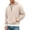 #Khaki, variant on Fanshiluo Men's Waffle Quarter Zip Long Sleeve Pullover Hoodie,Contrast Color Hem Kangaroo Pocket Loose Fit Tops,L,Big and Tall Men